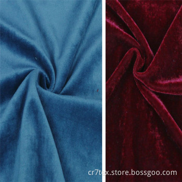 Customized Dyed Knit Brushed Velvet Sleepwear Fabric